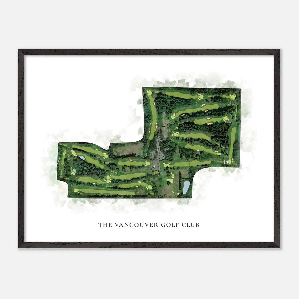 The Vancouver Golf Club Canada Classic Watercolor Golf Map Poster - Image 4