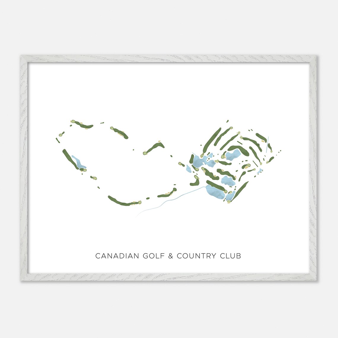 Canadian Golf Country Club Canada Modern Watercolor Map Poster - Image 3