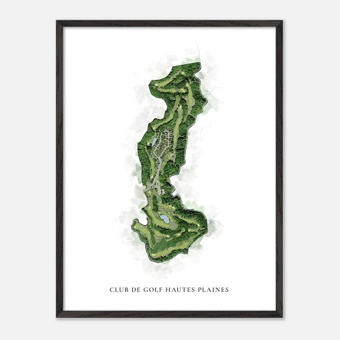 Club de Golf Hautes Plaines Quebec Classic Watercolor Map Poster - Image 2