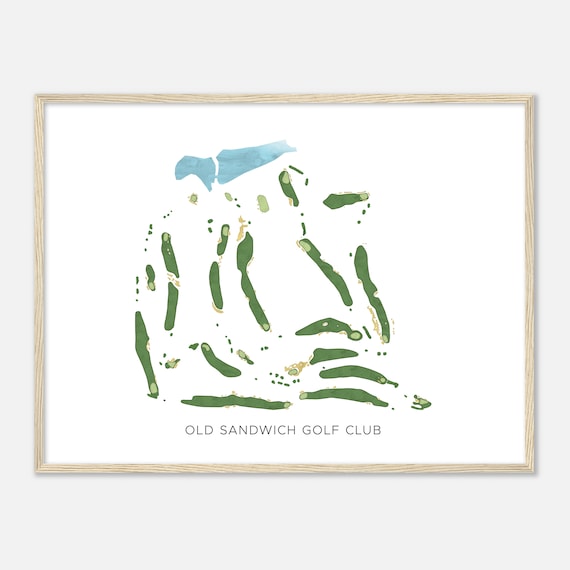 Old Sandwich Golf Club Massachusetts Modern Watercolor Map Golfer Gift Golf Wall Art Golf Poster Print Course Layout