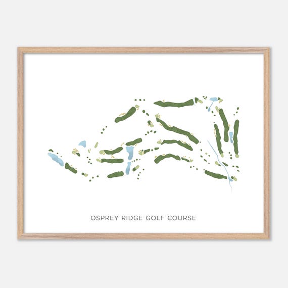 Osprey Ridge Golf Course In Pine Grove Canada Modern Watercolor Map Golfer Gift Golf Wall Art Golf Poster Print Course Layout