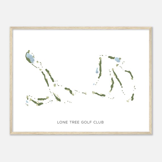 Lone Tree Golf Club Colorado Modern Watercolor Map Golfer Gift Golf Wall Art Golf Poster Print Course Layout