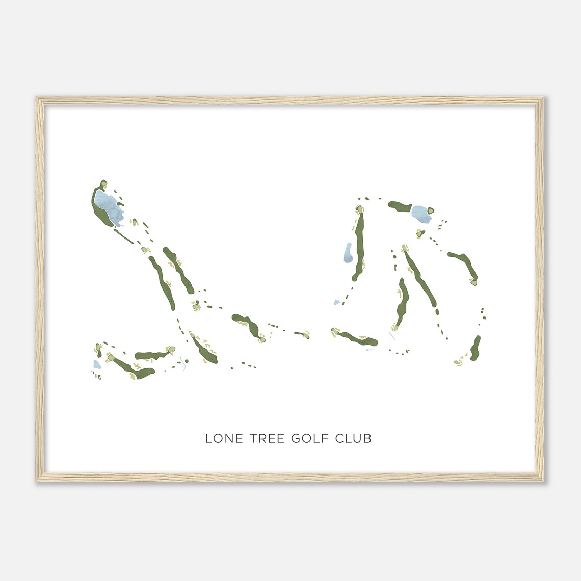 Lone Tree Golf Club Colorado Modern Watercolor Map Golfer Gift Golf Wall Art Golf Poster Print Course Layout