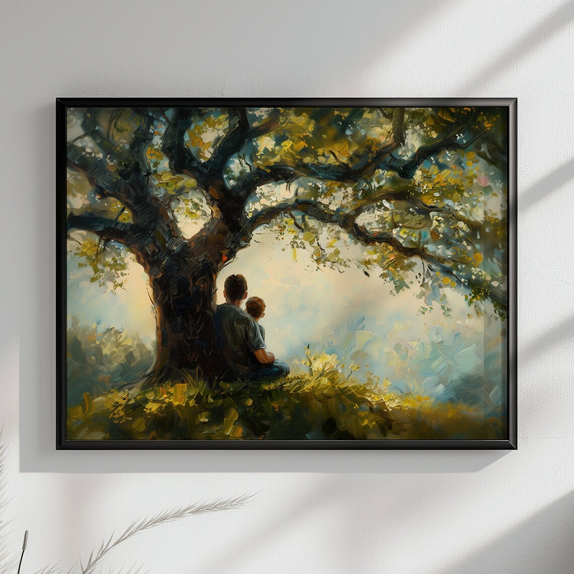 Countryside Views Father With Son Art Print
