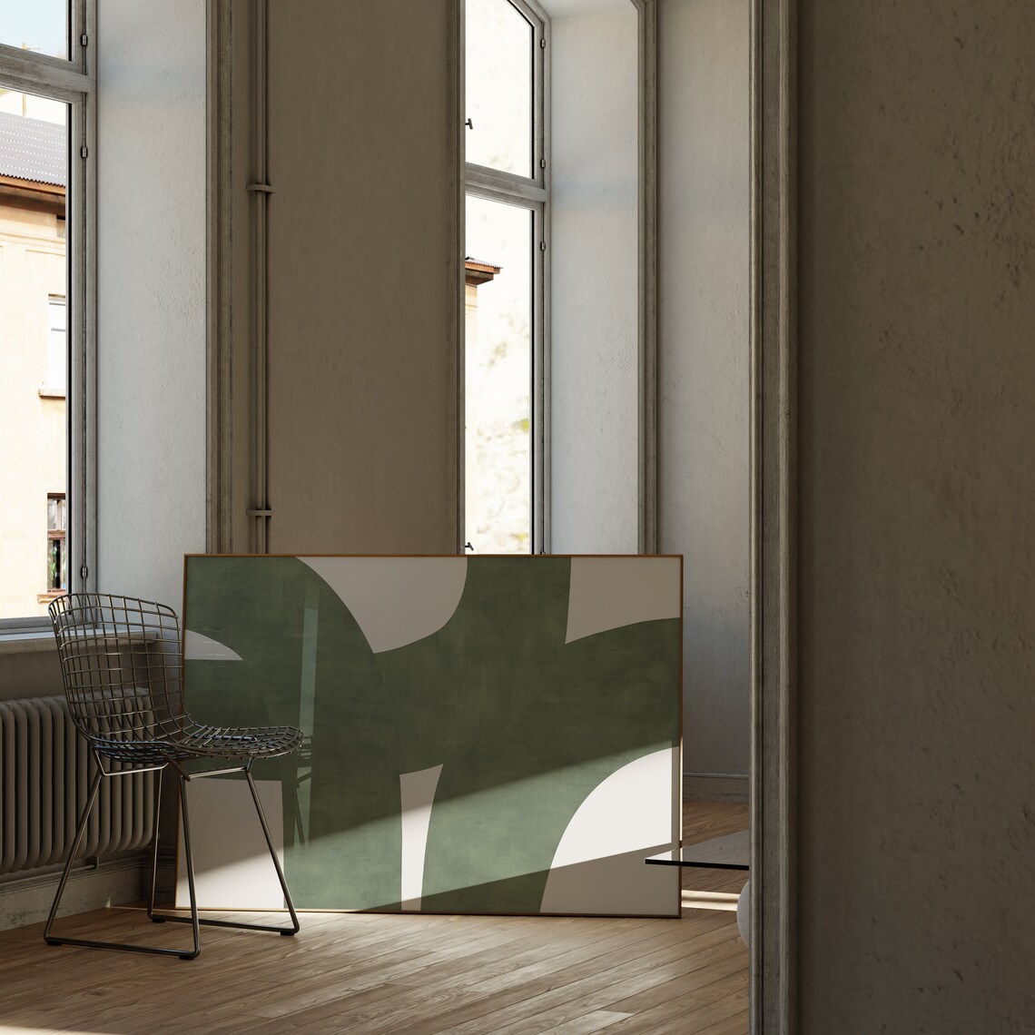 Midcentury Organic Lines Abstract Wall Print - Image 3