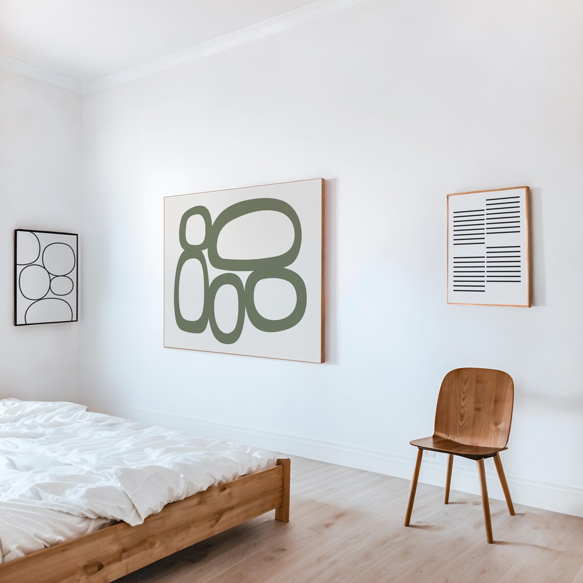 Organic Circles Mid Century Modernism Wall Art Print - Image 2
