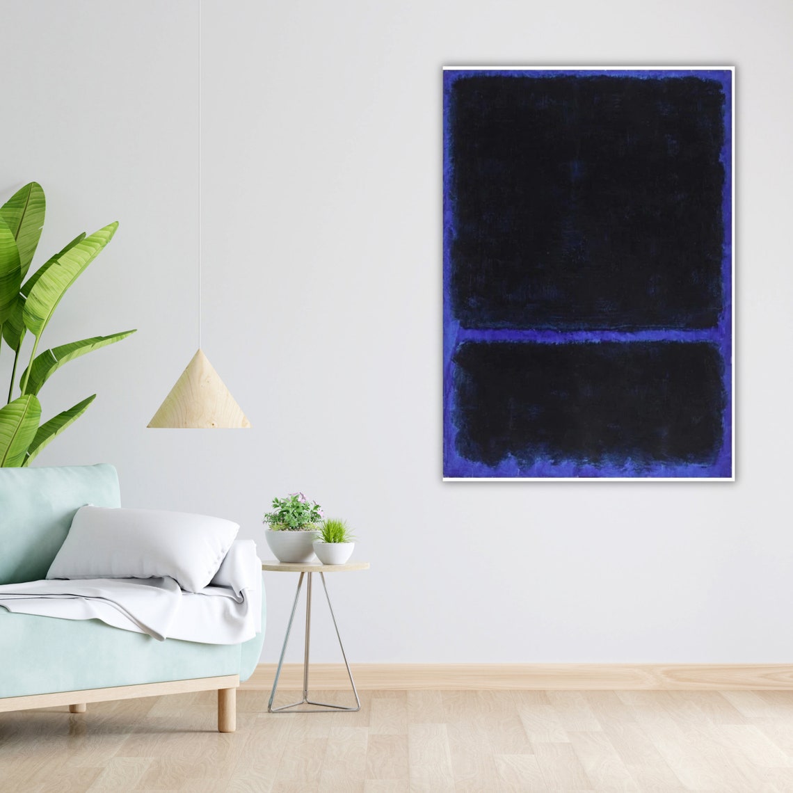 Rothko Style Dark Blue Black Moody Color Field Modern Art Wall Poster - Image 5