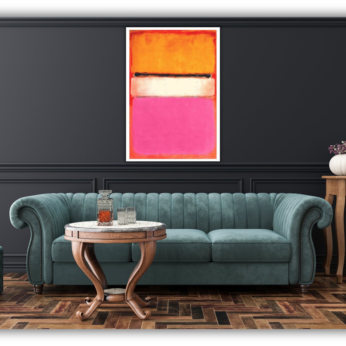 Mark Rothko Pink Orange Art Abstract Wall Decor Modern Art Contemporary Painting - Image 4