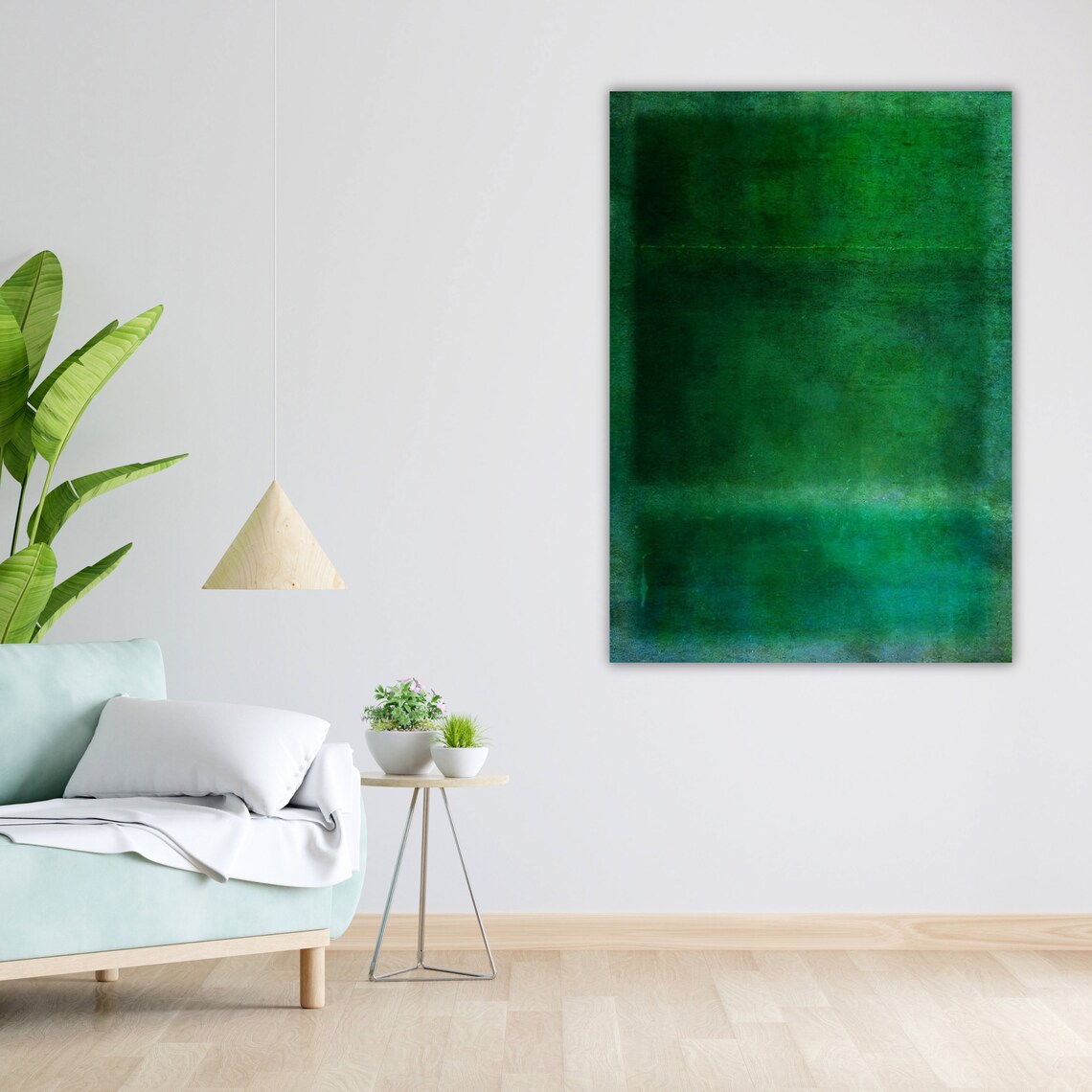 Mark Rothko-Inspired Green Abstract Art Print, Modern Decor - Image 3