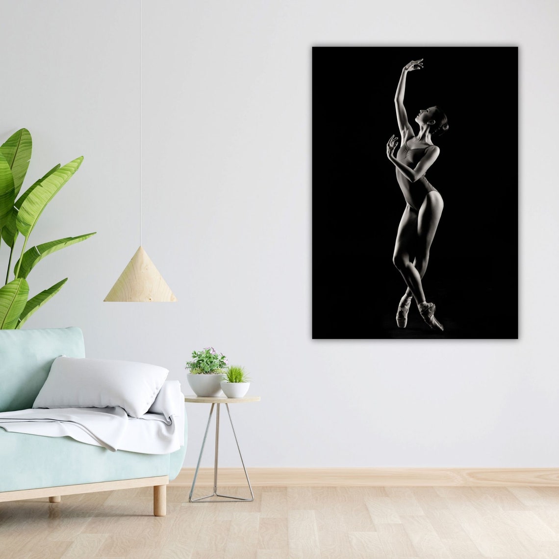 Black And White Ballerina On Pointe Dramatic Stage Art Poster - Image 4