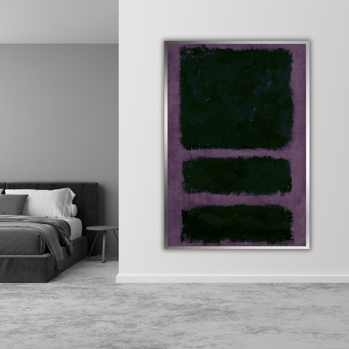 Mark Rothko Style Purple Navy Rectangles Abstract Art Poster - Image 5