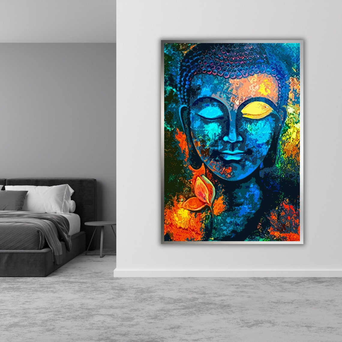 Print Of Buddha Art Modern Home Decor Wall Hanging Serene Artwork Calming Room Accent - Image 3