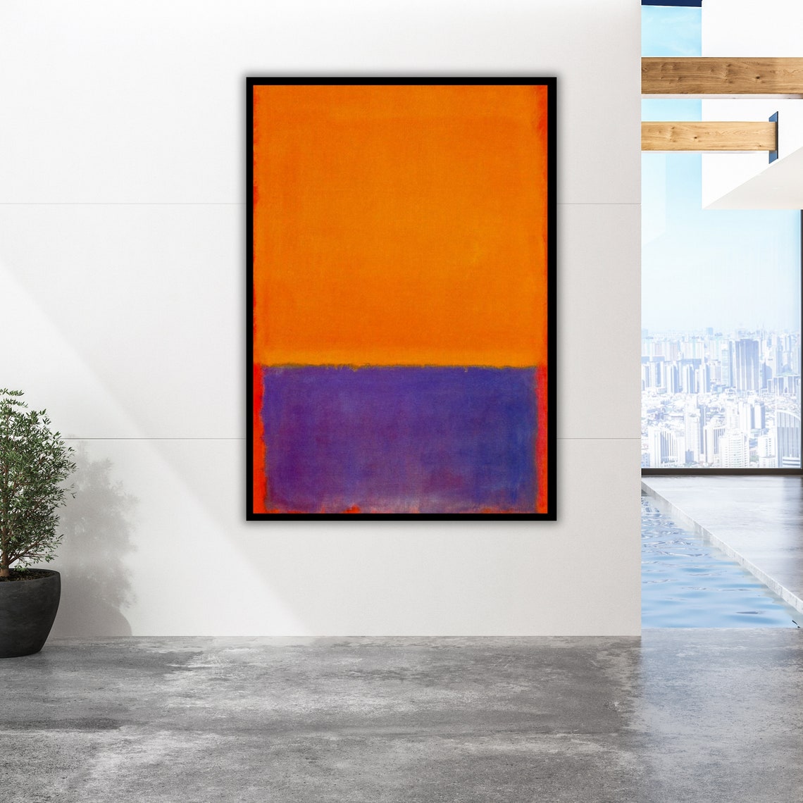 Mark Rothko Style Orange Purple Color Field Abstract Art Poster - Image 5
