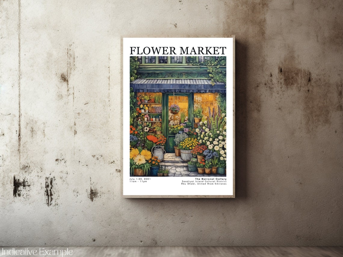 Flower Market Poster Flower Market Print Botanical Wall Art Exhibition Posters Prints Henri Matisse Vintage Flowers Floral Painting - Image 2