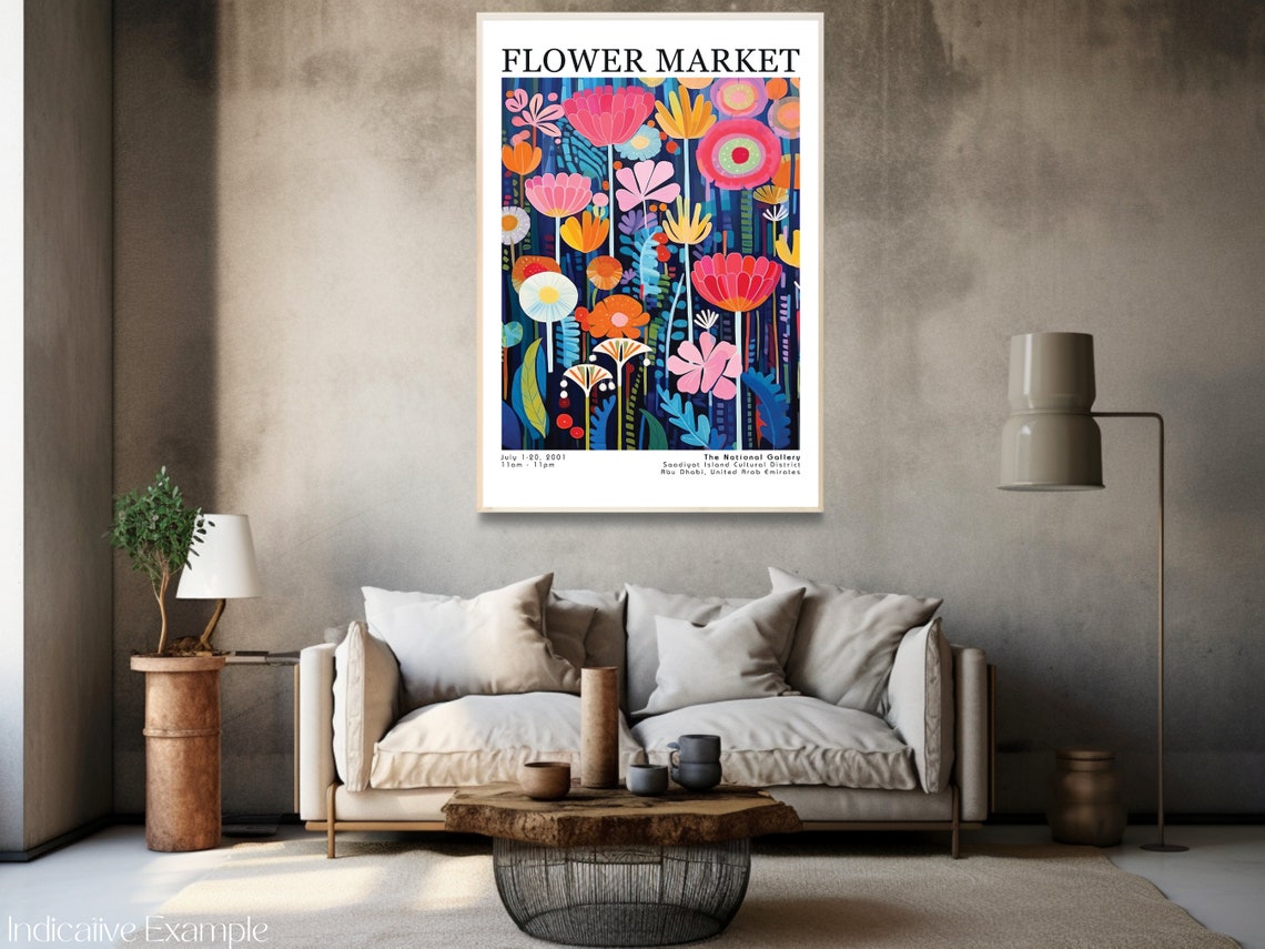Flower Market Poster Flower Market Print Botanical Wall Art Exhibition Posters Prints Henri Matisse Vintage Flowers Floral Painting - Image 3