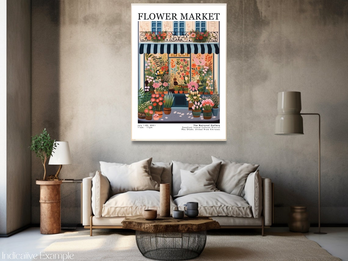 Flower Market Poster Flower Market Print Botanical Wall Art Exhibition Posters Prints Henri Matisse Vintage Flowers Floral Painting - Image 3