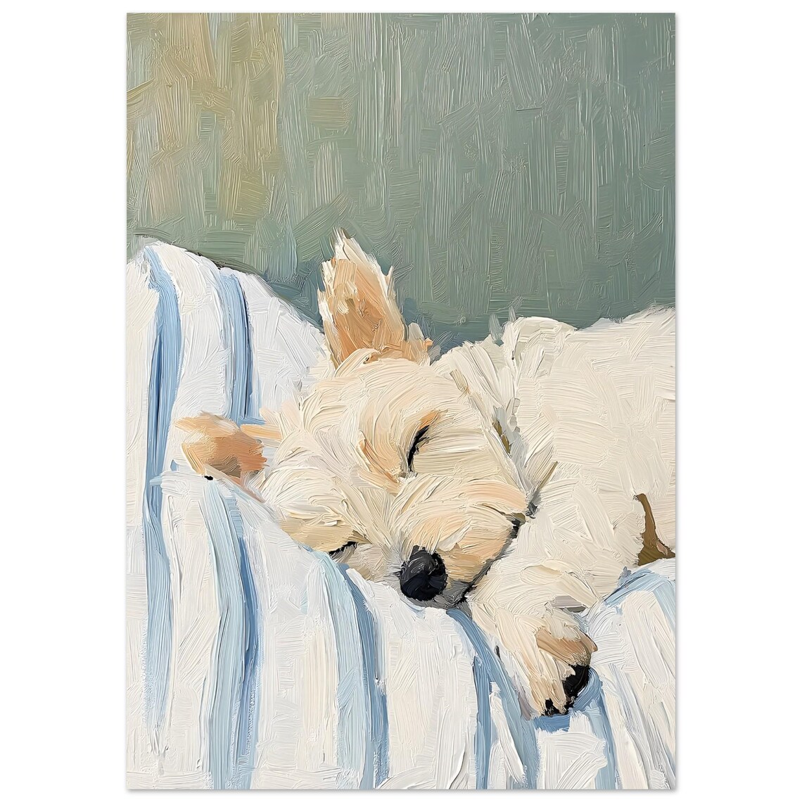 Westie Wall Art Print, Neutral Dog Lover Decor