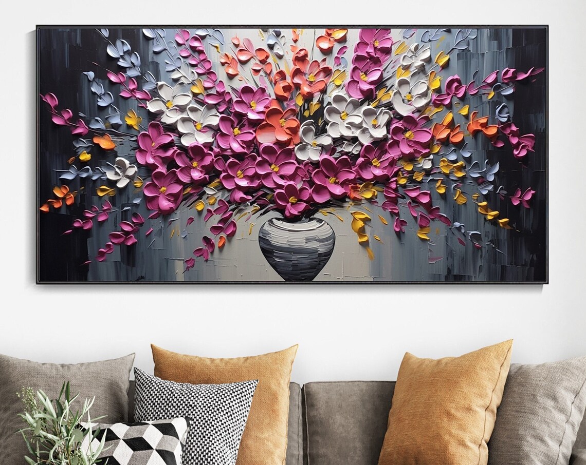 Colorful Floral Abstract Plant Landscape Art Print