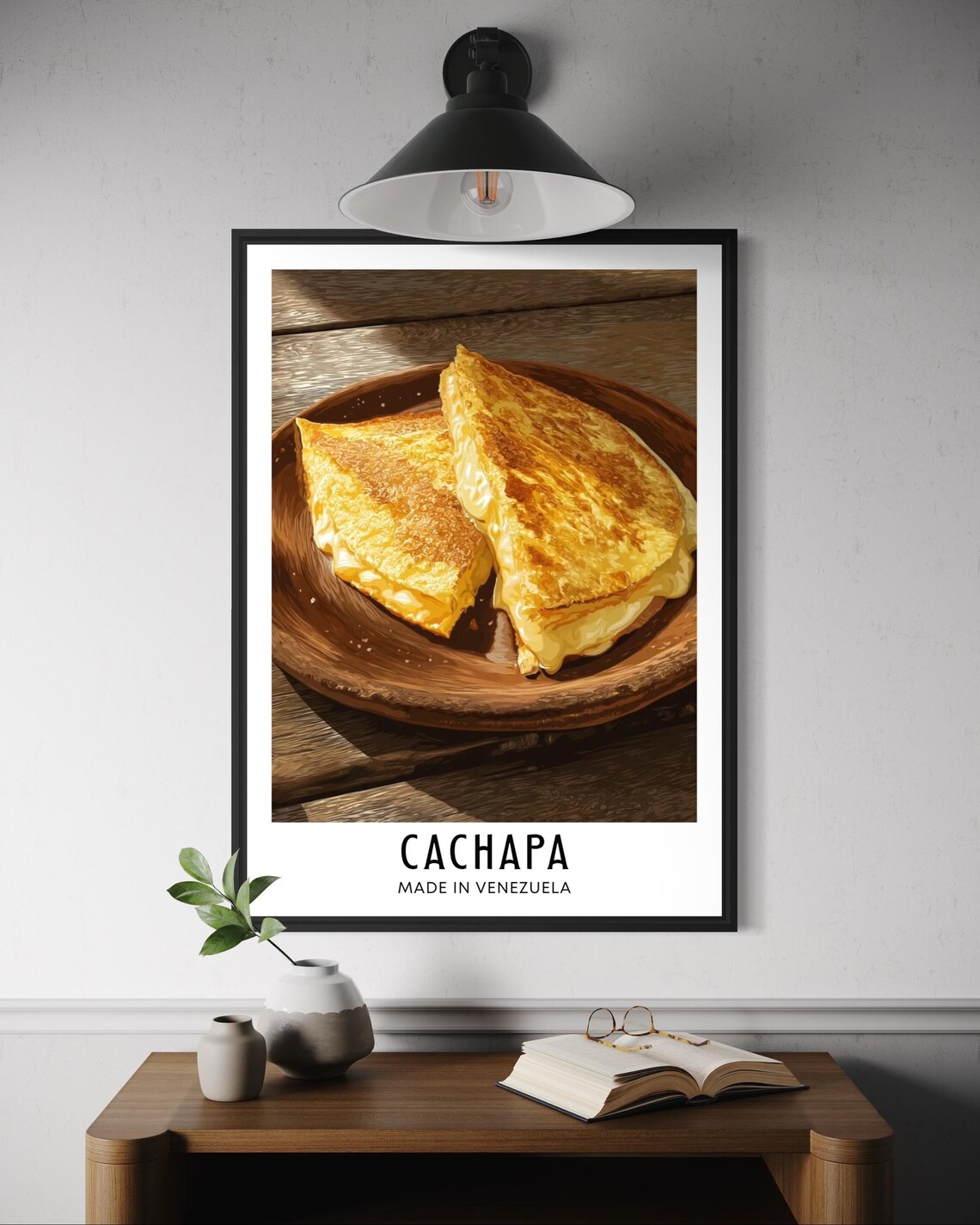 Cachapa Venezuelan Corn Pancakes Food Art Poster Made In Venezuela