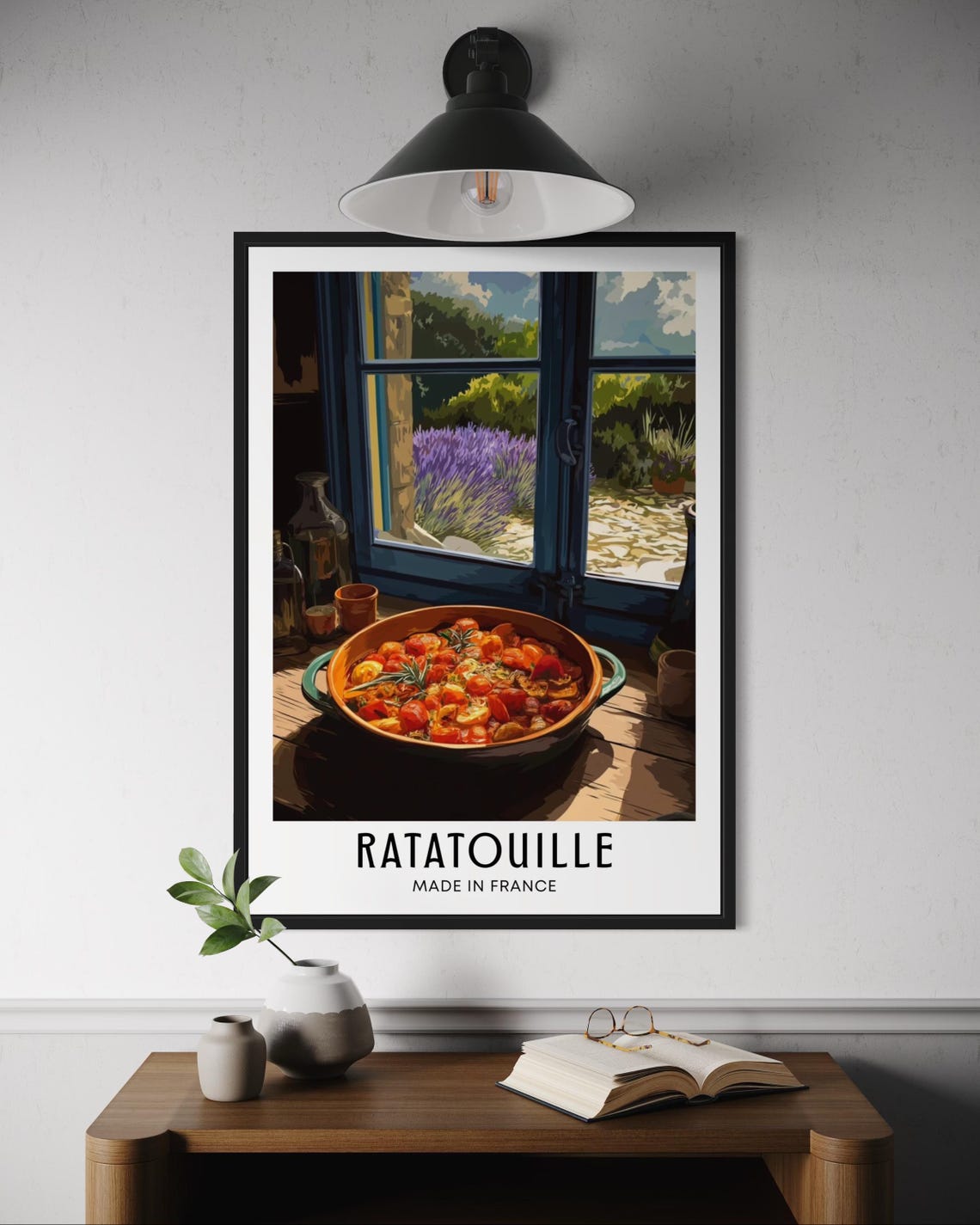 French Ratatouille Provence Vegetable Stew Window Lavender Poster