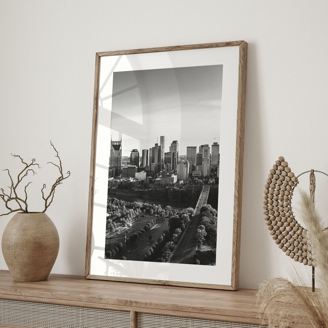 Nashville Skyline Print Black And White Wall Art Nashville Poster Tennessee Photo Usa Art United States Decor C19 192 - Image 2