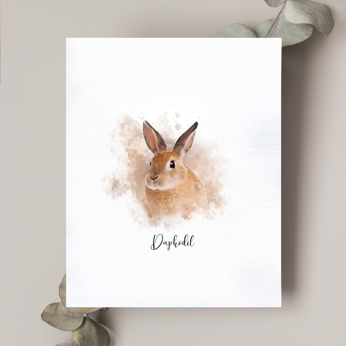 Mini Custom Pet Portrait, Pet Art Print - Image 4