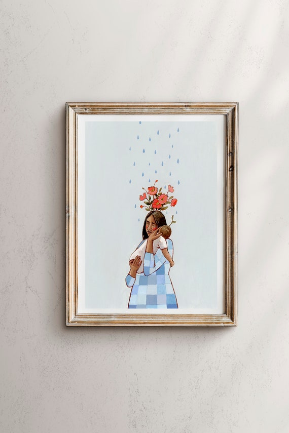The Rains Will Help Us Bloom, Motherhood Art Print