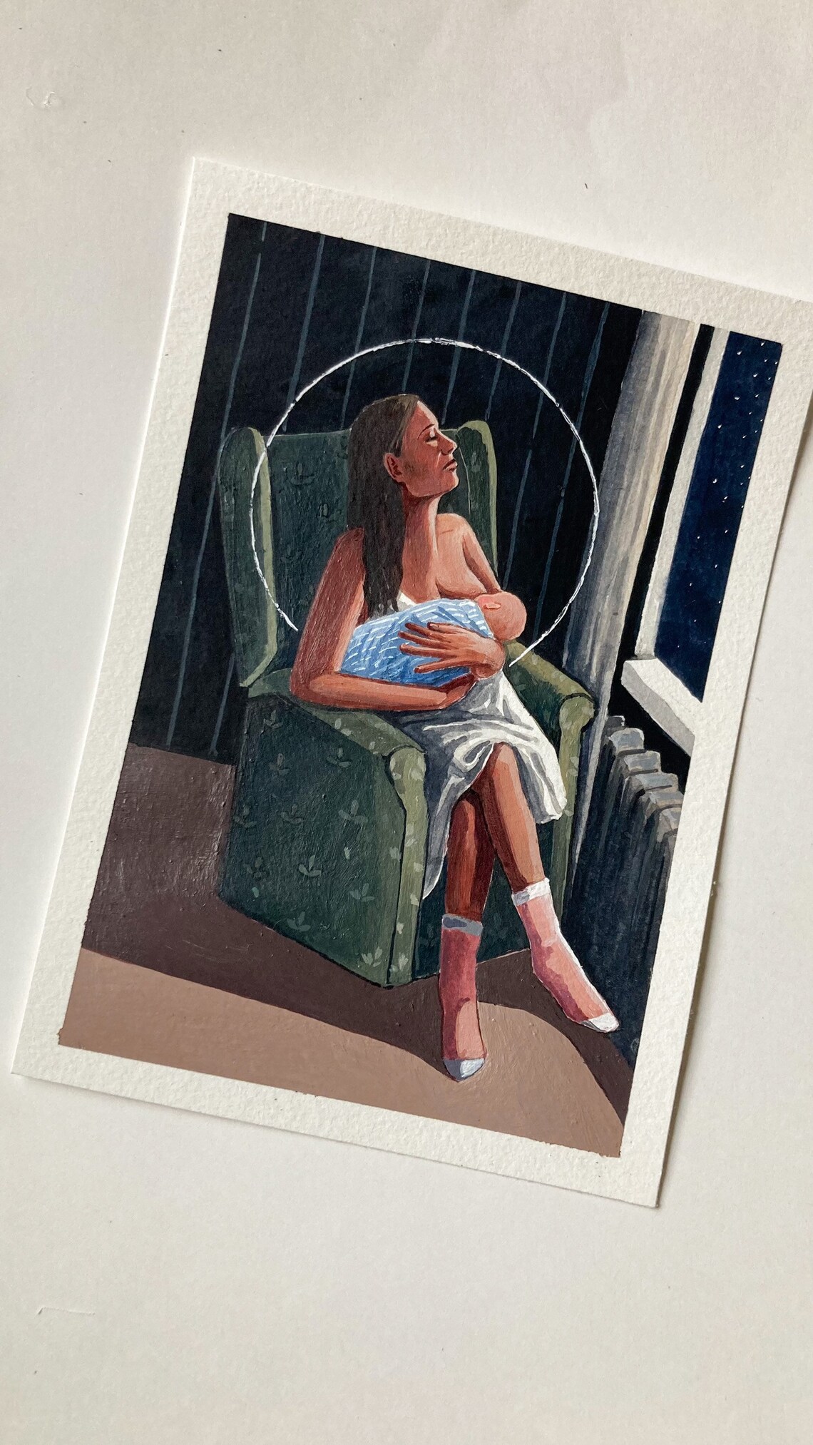 Breastfeeding Motherhood Art Print, Nursery Decor - Image 2