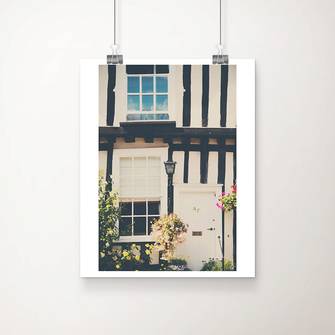 Lavenham Tudor Half Timbered Cottage Door England Photo Print