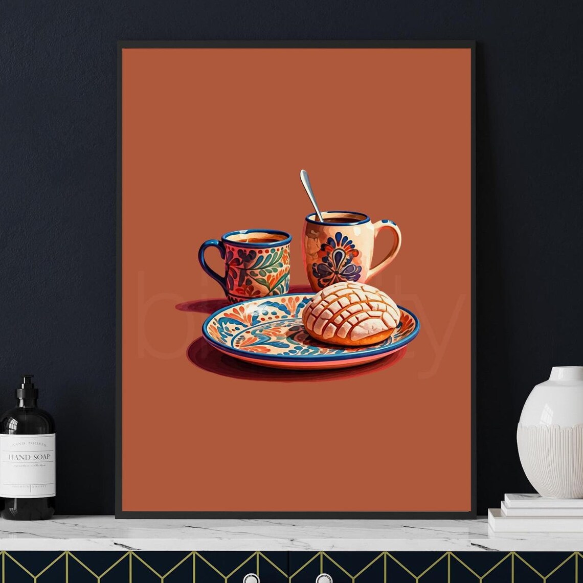 Mexican Pan Dulce Concha Modern Pop Art Poster