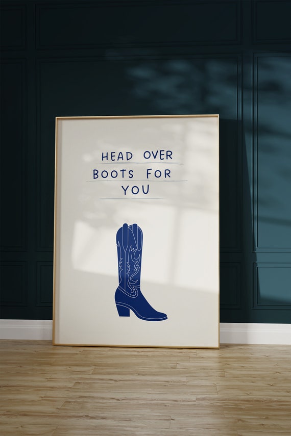 Cowboy Boot Art Print Minimalist Western Wall Art Modern Cowgirl Poster Trendy Cowboy Quote Art Wild West Decor 1 Print