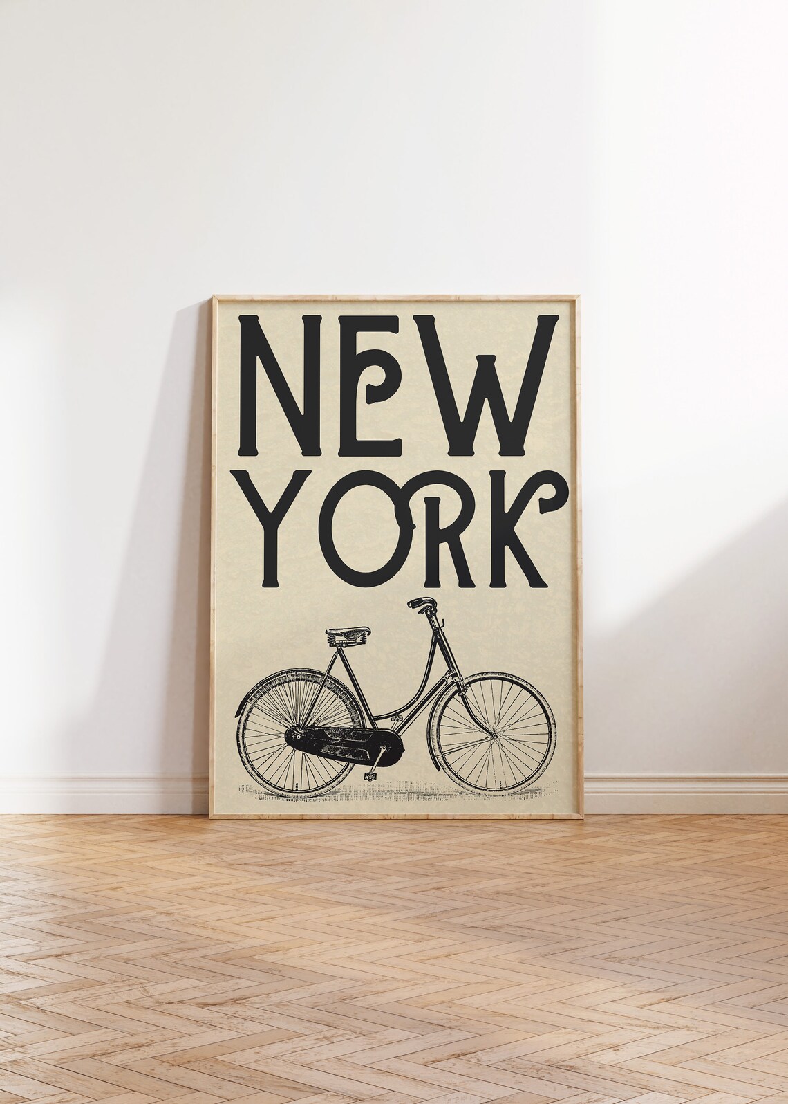 New York Vintage Bicycle Retro Bike City Travel Decor Poster - Image 2