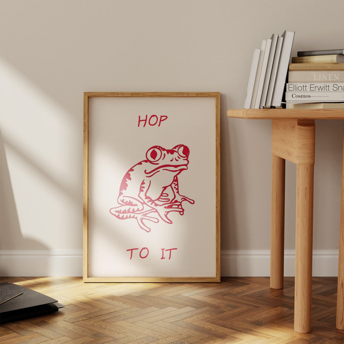 Minimalist Frog Print Funny Frog Art Toad Wall Art Trendy Frog Poster Cute Frog Print Positive Motivation Art 1 Print - Image 2