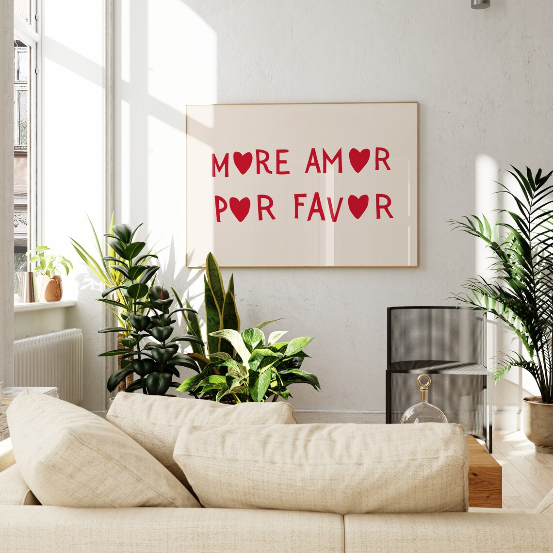 More Amor Por Favor Minimalist Heart Poster - Image 4