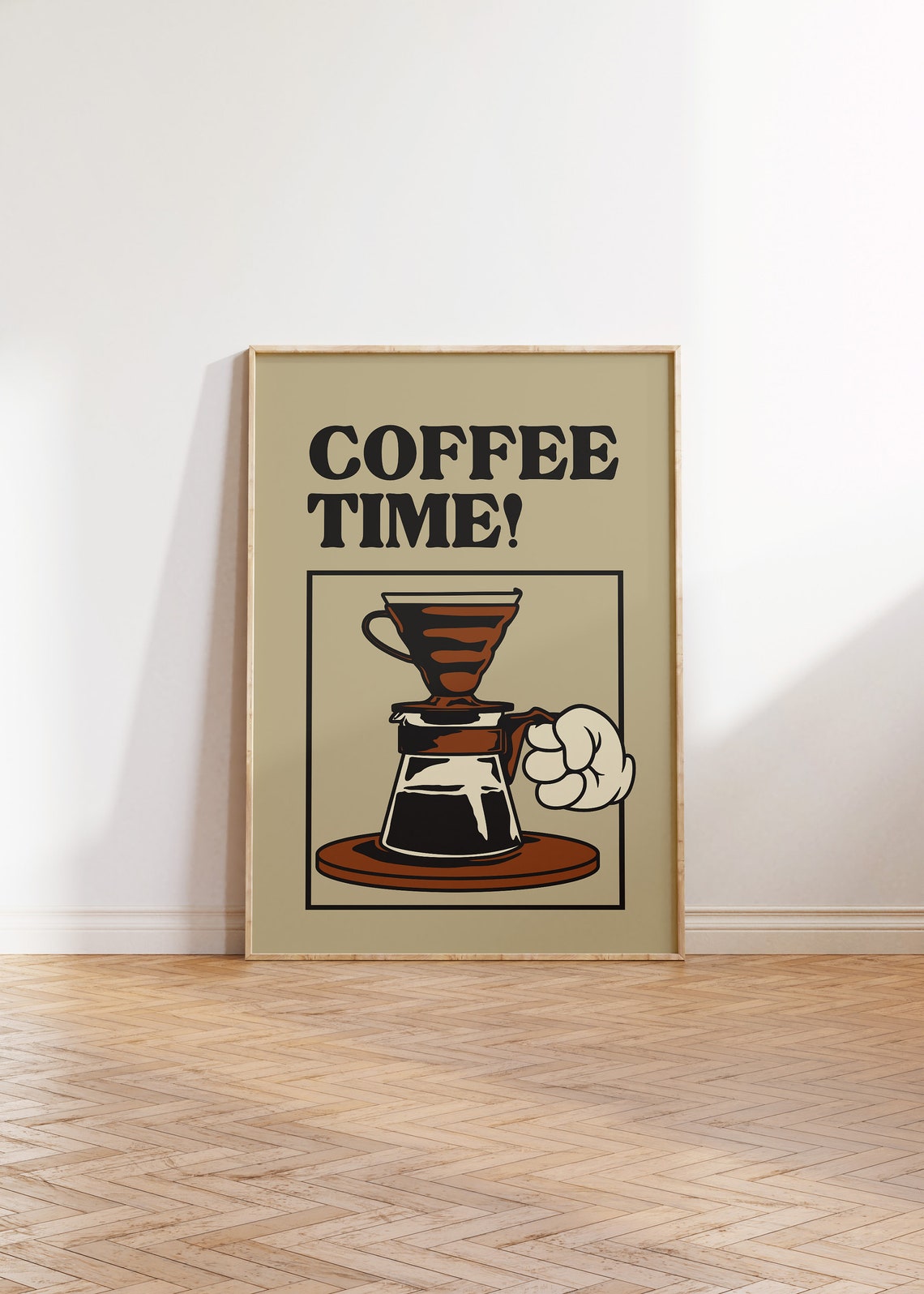 Coffee Time Pour Over Poster Retro Kitchen Cafe Decor Vintage Sign - Image 3