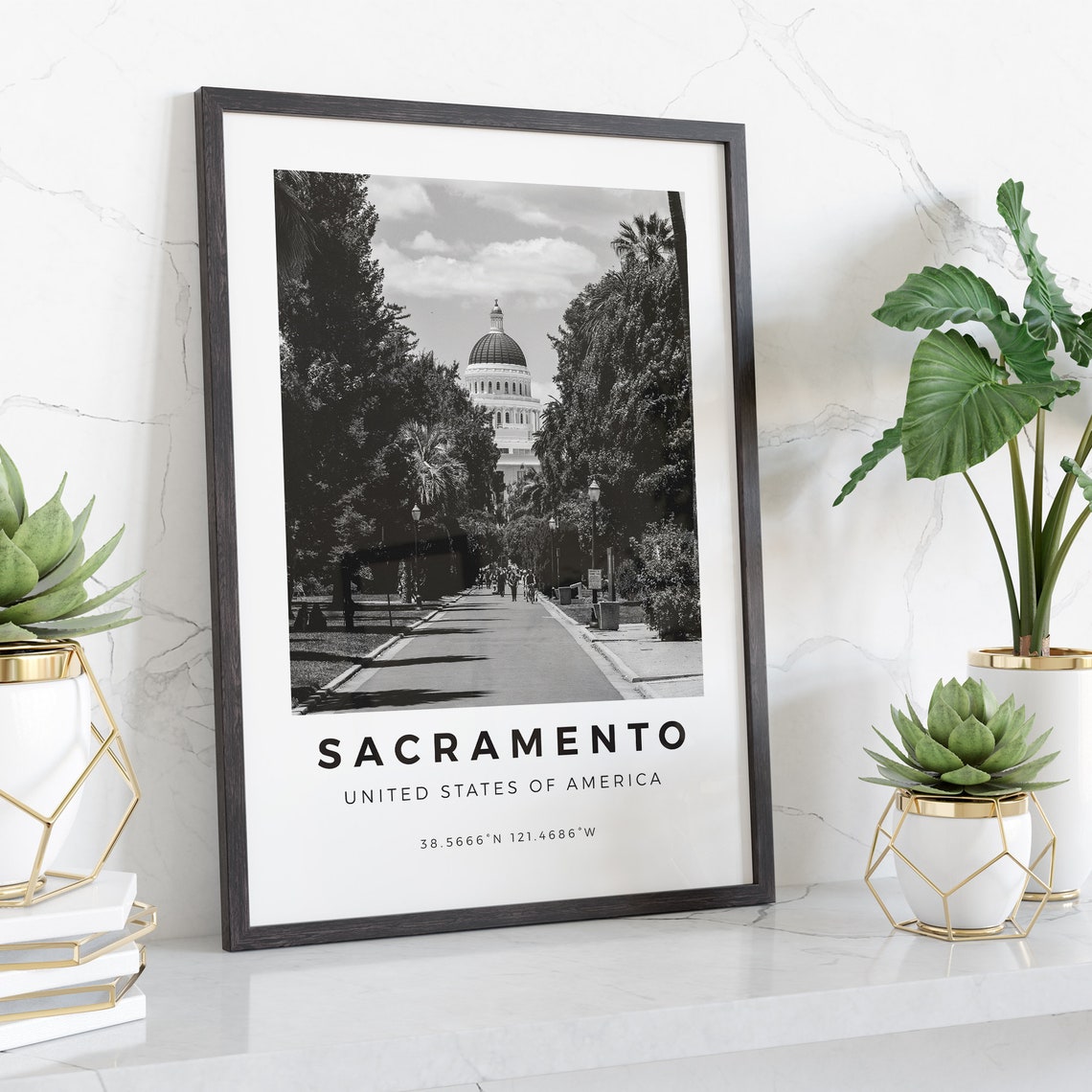Sacramento Print Black And White Sacramento Poster Usa Print Sacramento Wall Art Sacramento Landscape Sacramento Photo Sacramento Poster