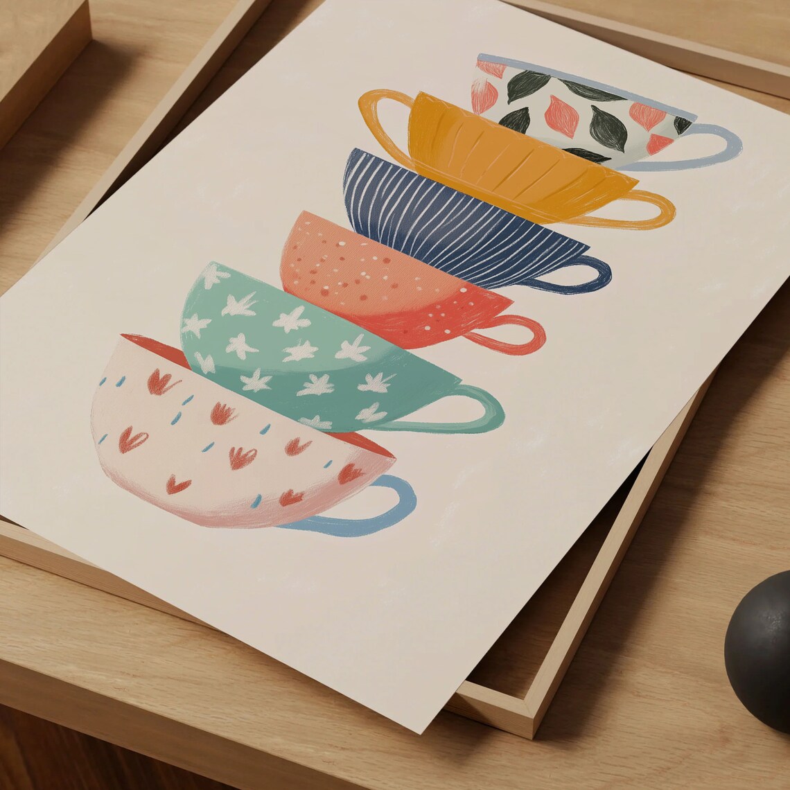 Coffee Cup Painting Kitchen Decor Art Print - Image 4