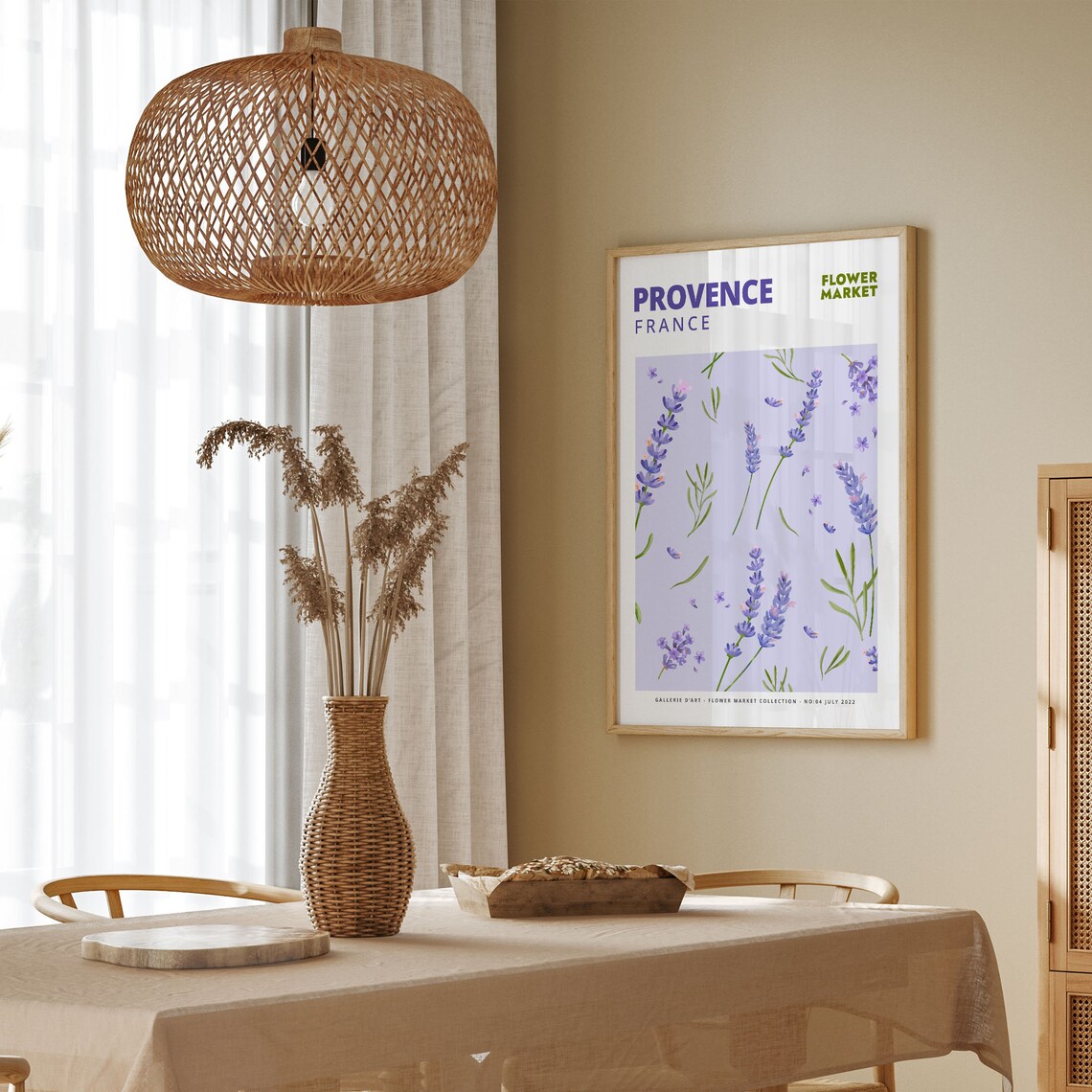 Provence France Lavender Sprig Flower Market Botanical Poster - Image 5