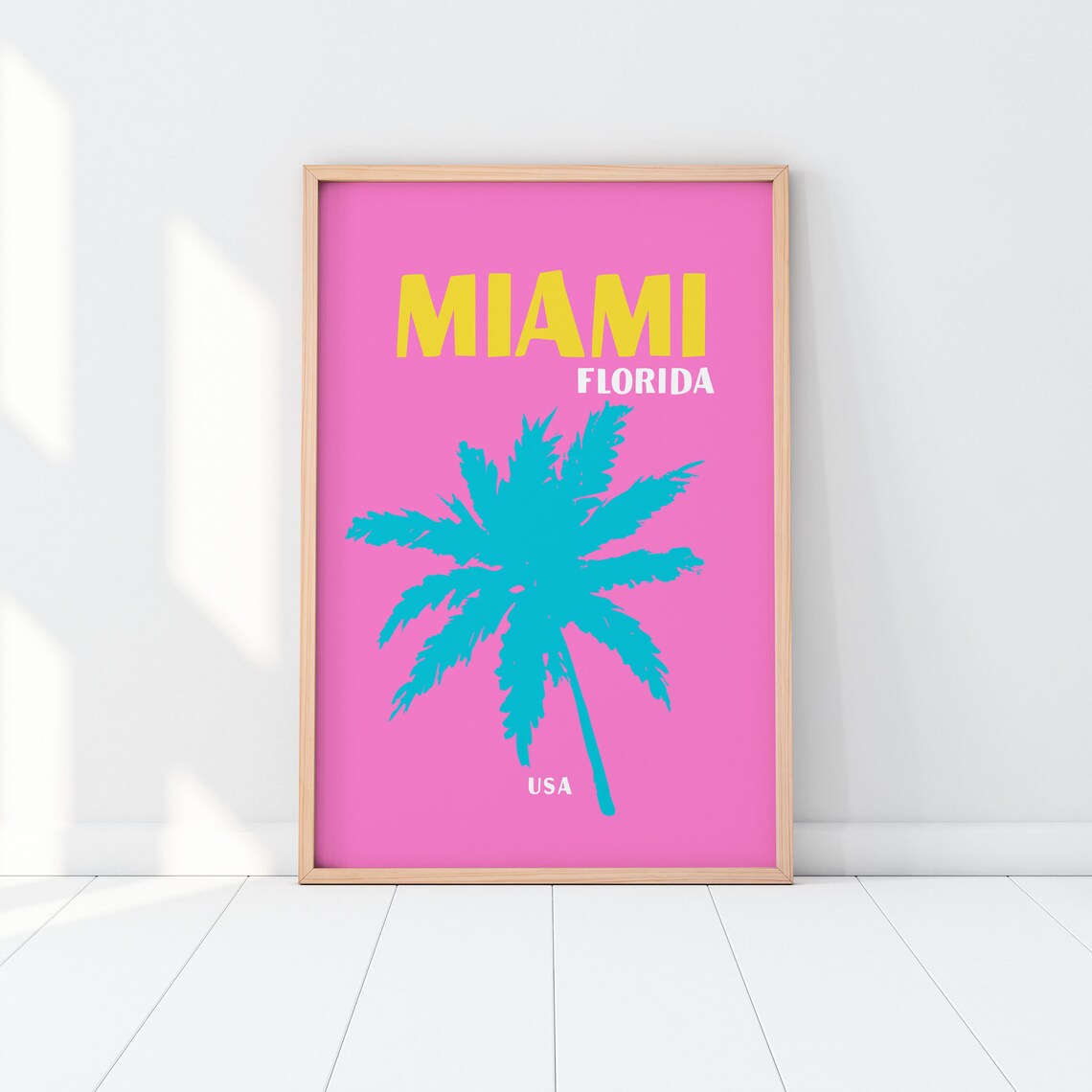 Miami Colorful Travel Poster, Maximalist Florida - Image 3