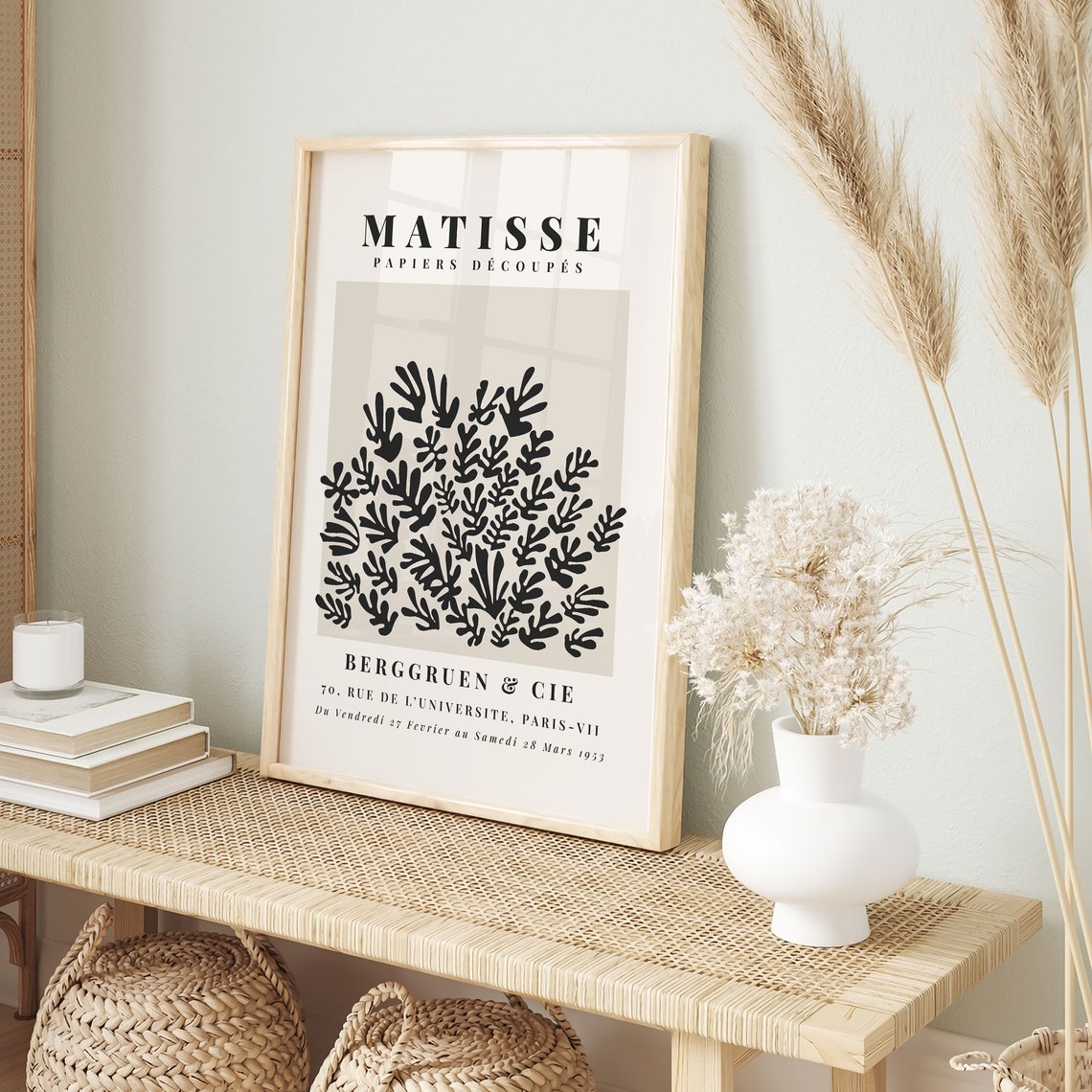 Henri Matisse Papiers Decoupes Black Leaf Pattern Berggruen Poster - Image 4