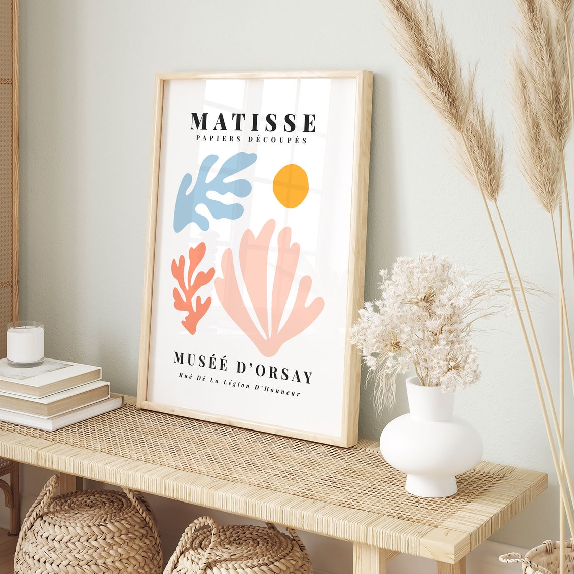 Henri Matisse Papiers Decoupes Colorful Leaf Cut Out Pastel Art Poster - Image 4