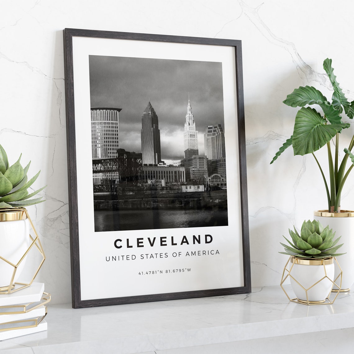 Cleveland Landscape Ohio Poster Print
