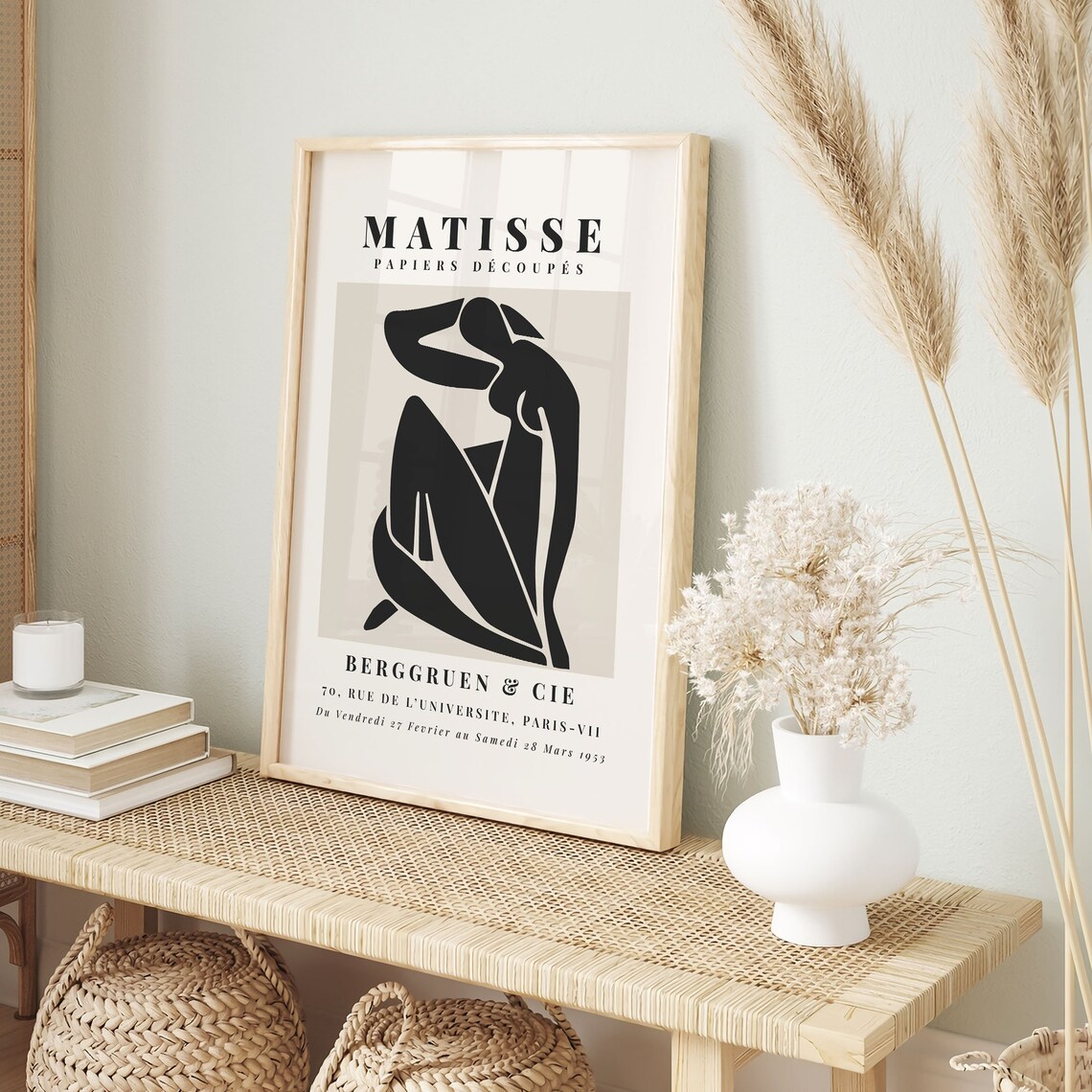 Henri Matisse Black Seated Figure Paper Cutout Paris Poster Art - Image 4