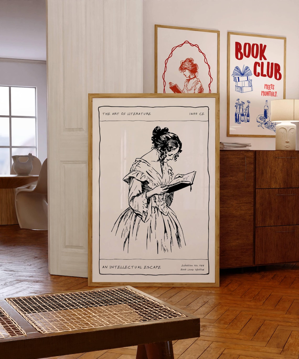 Art Of Literature Literary Wall Art Aesthetic Book Lover Wall Art Book Lover Gift Trendy Reading Posters Book Club Exhibition Poster
