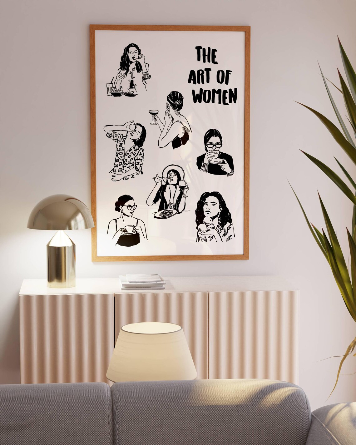 The Art of Women Black Line Illustration Feminist Home Decor Poster - Image 3