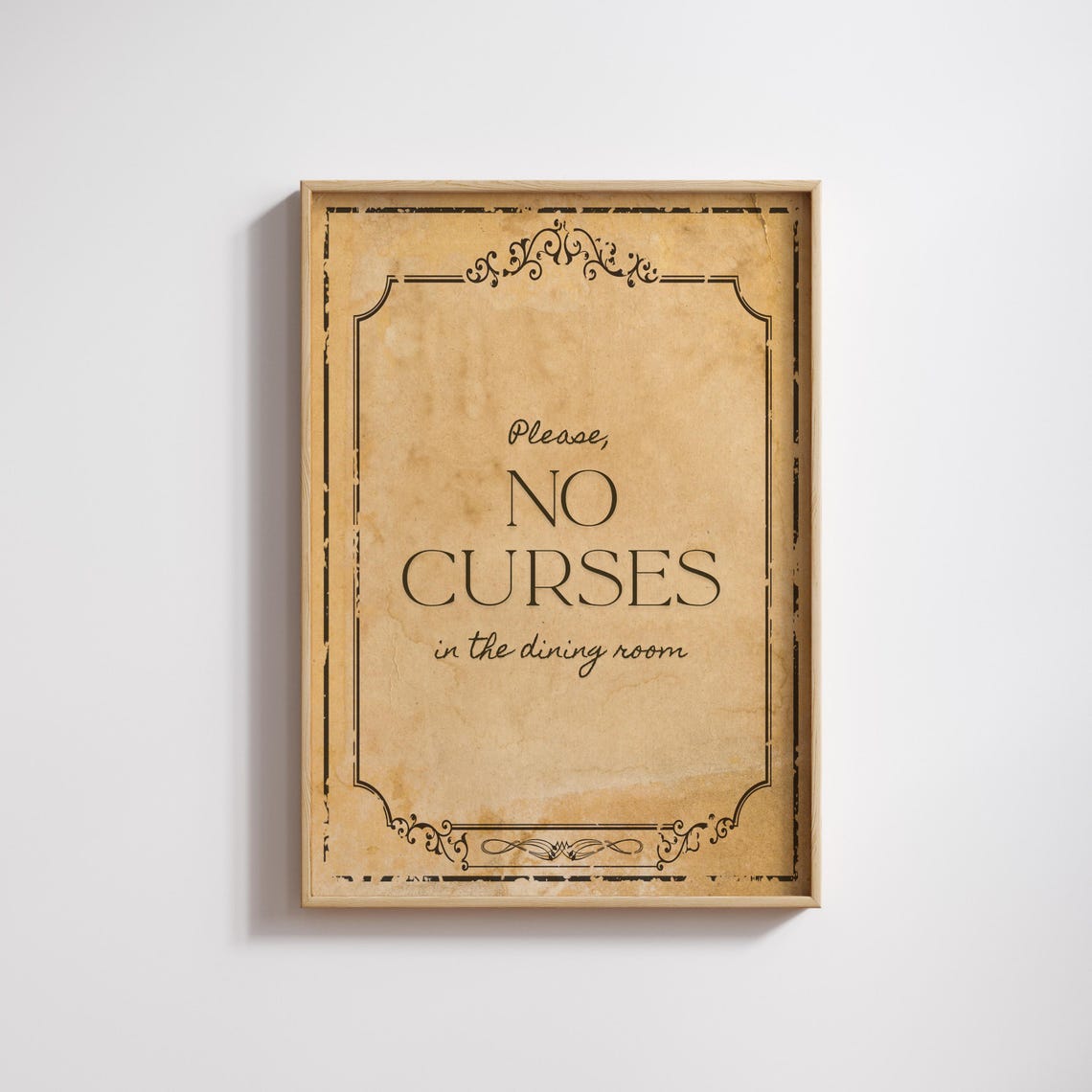 Halloween Dining Room Print Funny Wall Art Gothic Sign Dinner Party Decor 89