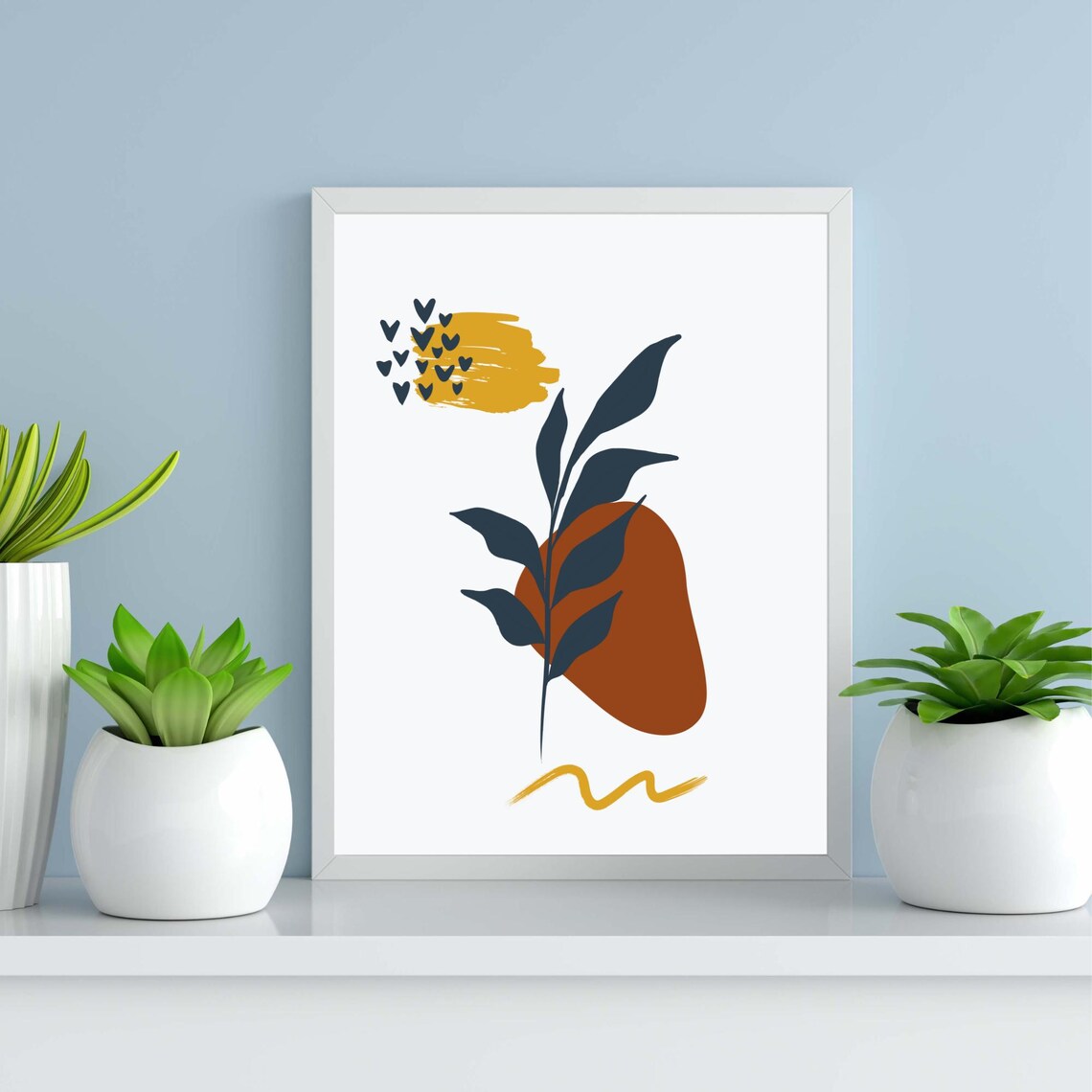 Boho Floral Art Print, Minimalistic Decor - Image 3
