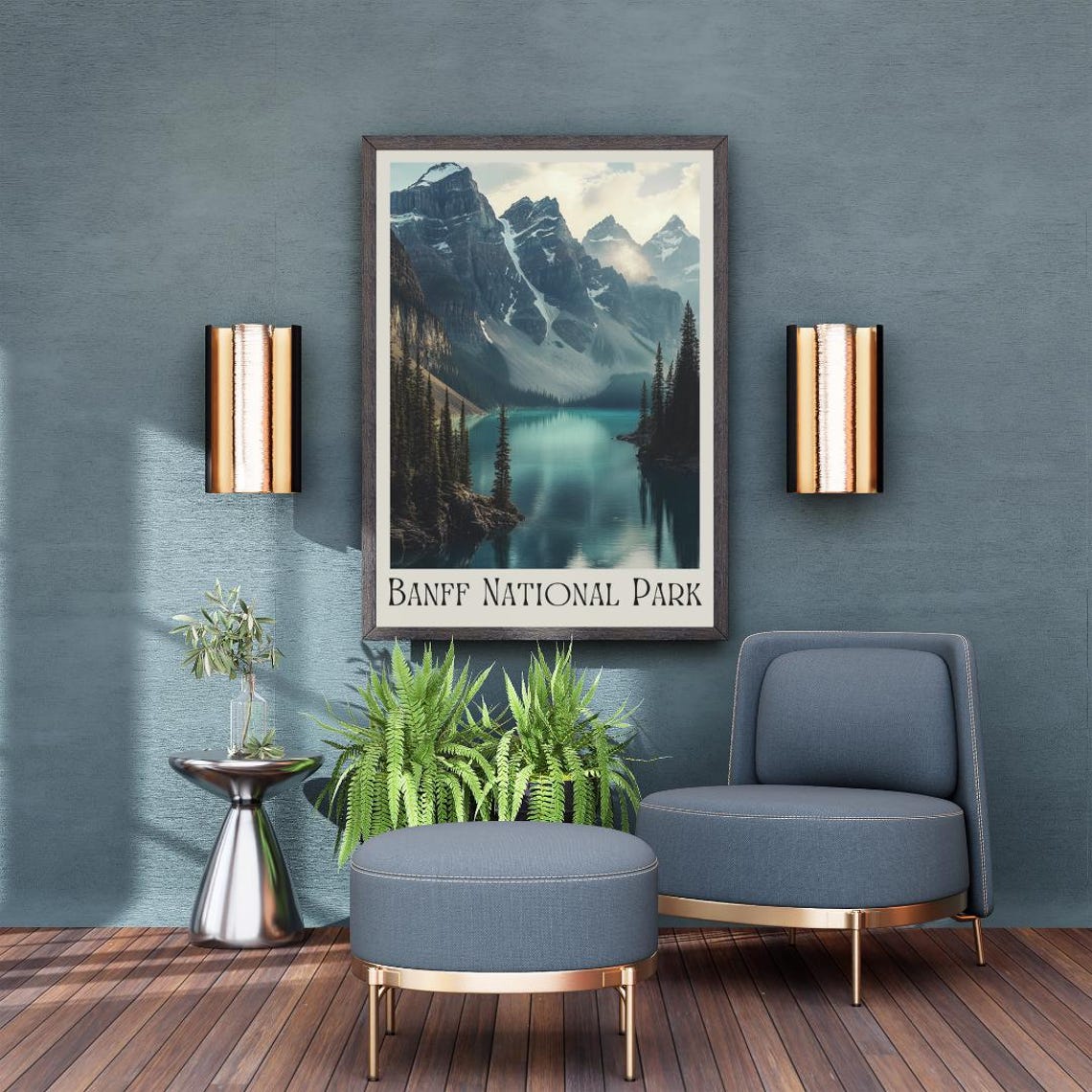 Banff National Park Canada Poster with Turquoise Lake and Peaks - Image 5