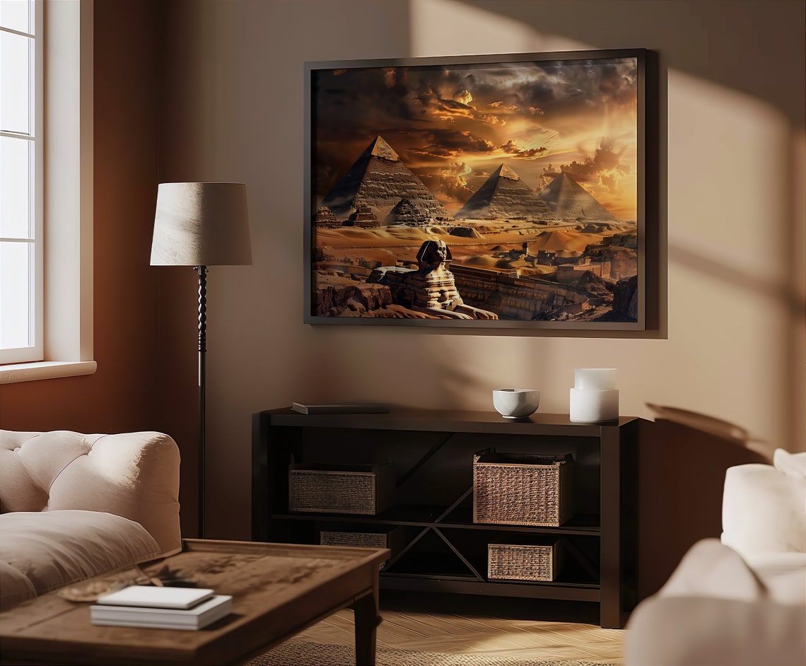 Great Pyramids Oil Painting Wall Art Print History Art Monument Rome Home Decor Jpeg Artwork Fine - Image 3