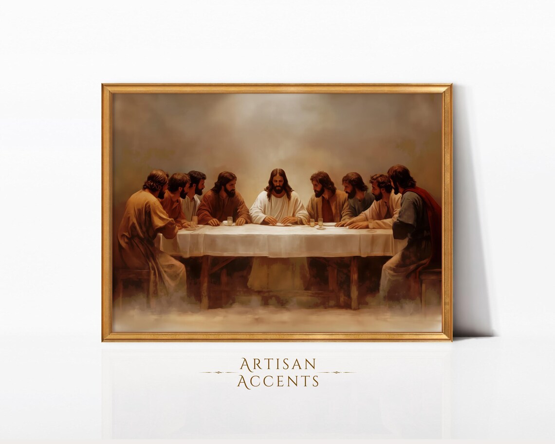The Last Supper Biblical Artwork, Christian Poster Print - Image 5